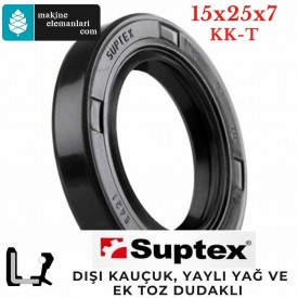 15x25x7 mm SUPTEX KK-T NBR DÖNER MİL YAĞ KEÇESİ 7179 15*25*7 mm